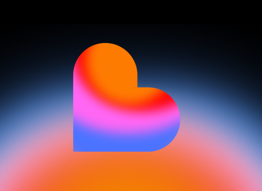 The Lovable corporate logo featuring a vibrant, multi-colored heart-shaped icon with an orange-to-purple gradient followed by the word "Lovable" in bold, black sans-serif typography.
