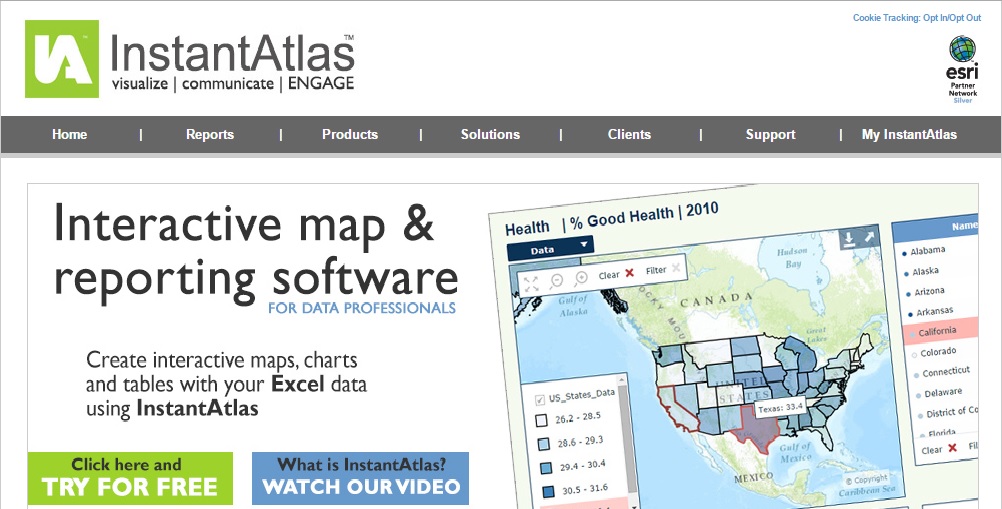 data visualization tools instantAtlas