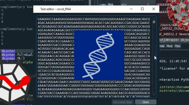 Reverse and complement nucleic acid sequences (DNA, RNA) using Python