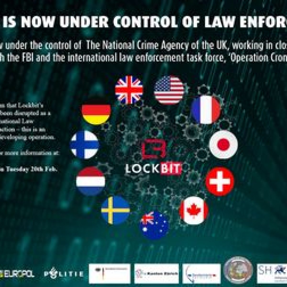 Lockbit cybercrime gang disrupted by Britain, US and EU