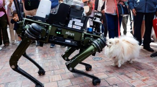 Police parade 'robo-dog' helper in Spain's Malaga